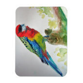 Cute Rosella Parrots vogel Waterverf Art Magnet Magneet (Verticaal)