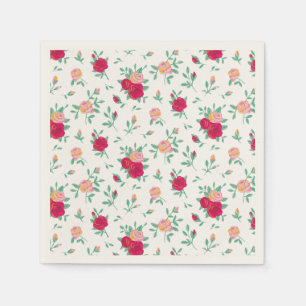 Cute Roses Meisje Verjaardagsfeest Uitnodiging Servet