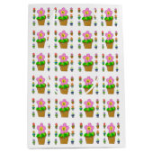 Cute Rosy Posy Potot Flowers Pattern Medium Gift Medium Cadeauzakje (Voorkant)