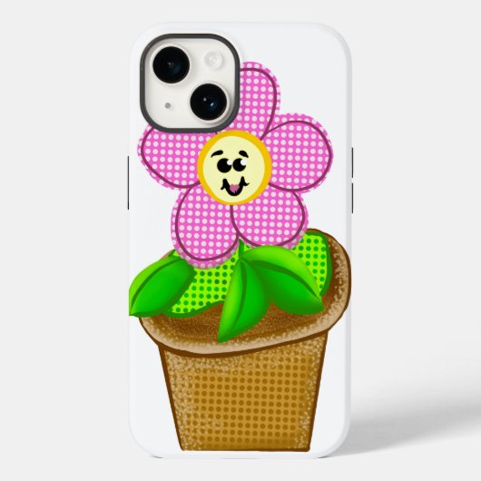 Cute Rosy Posy Potted Flower Hoesje-Mate iPhone Ca Case-Mate iPhone Case (Achterkant)