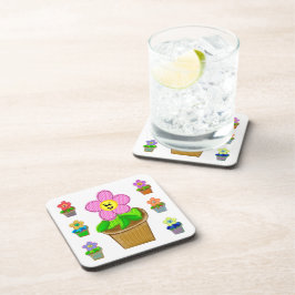 Cute Rosy Posy Potted Flowers Beverage Coasters Bier Onderzetter