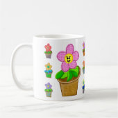 Cute Rosy Posy Potted Flowers Coffee Mok (Links)