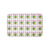Cute Rosy Posy Potted Flowers die Pattern herhalen Badmat (Voorkant)