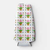 Cute Rosy Posy Potted Flowers die Pattern herhalen Flesjeskoeler (Voorkant)