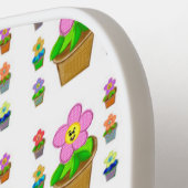Cute Rosy Posy Potted Flowers die Pattern herhalen Pickleball Paddle (Links Detail)