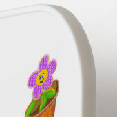 Cute Rosy Posy Potted Flowers Pickleball Paddle (Links Detail)
