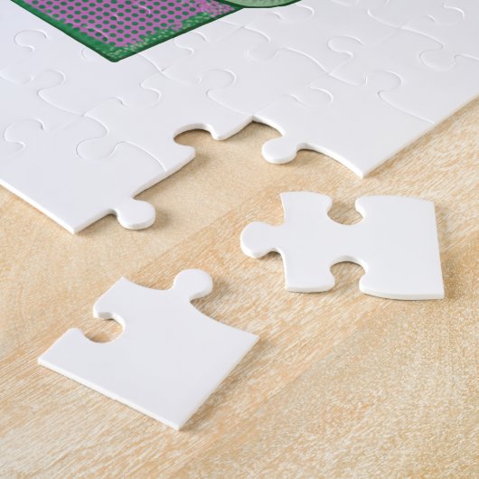 Cute Rosy Posy Potted Flowers Square Jigzaag Puzzl Legpuzzel (Zijkant)