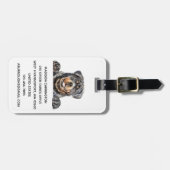 Cute Rottie Puppy Dog Waterverf Rottweiler Bagagelabel (Voorkant horizontaal)