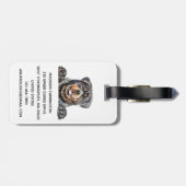 Cute Rottie Puppy Dog Waterverf Rottweiler Bagagelabel (Achterkant horizontaal)