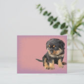 Cute Rottweiler Birthday Briefkaart (Staand voorkant)