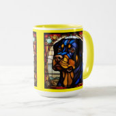 Cute Rottweiler Drinkbeker Mok (Voorkant rechts)