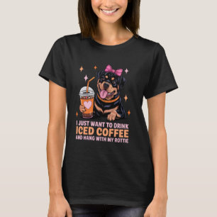 Cute Rottweiler-hondeneigenaar tee vrouwen moeder T-shirt