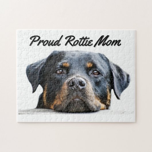 Cute Rottweiler Hondenras | Proud Rottie Mam Legpuzzel (Horizontaal)