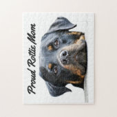 Cute Rottweiler Hondenras | Proud Rottie Mam Legpuzzel (Verticaal)