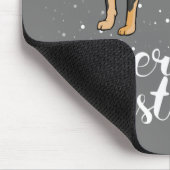 Cute Rottweiler Kerstman Hoed Kerstmis Kleding Muismat (Hoek)
