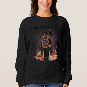 Cute Rottweiler mama Flower Happy Moederdag Love Trui