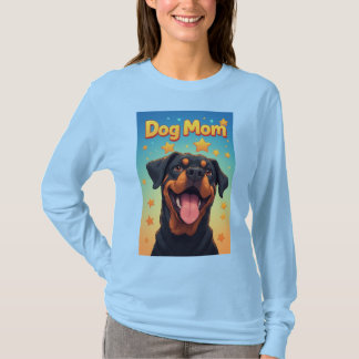 Cute Rottweiler-portret voor hondenliefhebbers en  T-shirt
