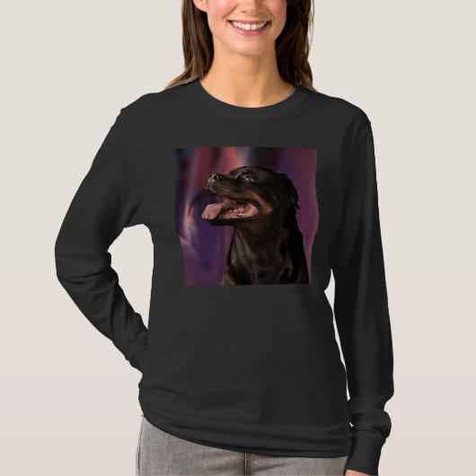 Cute Rottweiler Premium Scoop T-shirt (Voorkant)