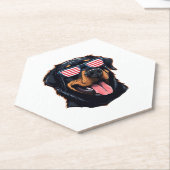 Cute Rottweiler Puppy Kartonnen Onderzetters (Schuin)