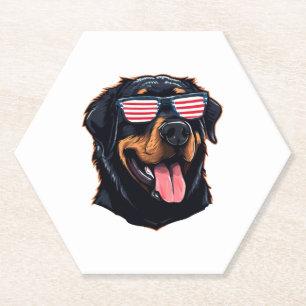 Cute Rottweiler Puppy Kartonnen Onderzetters