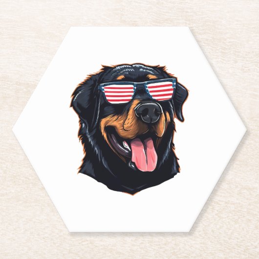 Cute Rottweiler Puppy Kartonnen Onderzetters (Voorkant)