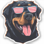 Cute Rottweiler Puppy Sticker (Voorkant)