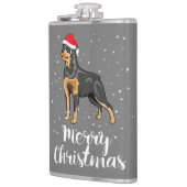 Cute Rottweiler Santa Hat Merry Kerstkostuum Heupfles (Links)