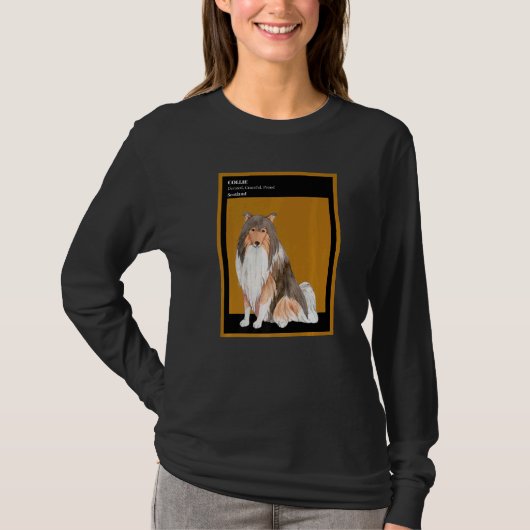 Cute Rough Collie Dog Dog Herding Dogs T-shirt (Voorkant)