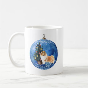 Cute Rough Collie kerstkeramische Mok