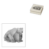 Cute Round Beer Rubberstempel (Gestempeld)