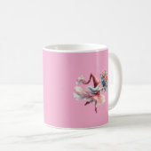 Cute Round Gnome in Pink Tutu Men's T-Shirt Koffiemok (Voorkant rechts)