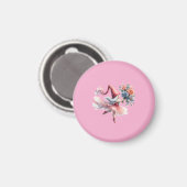 Cute Round Gnome in Pink Tutu Men's T-Shirt Magneet (Voorkant / Achterkant)