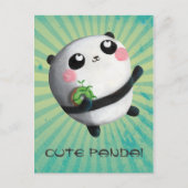 Cute Round Panda Briefkaart (Voorkant)