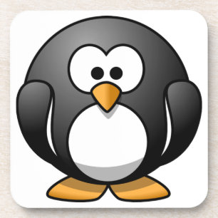 Cute Round Penguin Design Drankjes Onderzetter