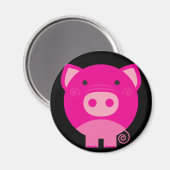 Cute Round Pig Cartoon Magneet (Voorkant / Achterkant)