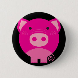Cute Round Pig Cartoon Ronde Button 5,7 Cm