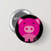 Cute Round Pig Cartoon Ronde Button 5,7 Cm (Voorkant /achterkant)