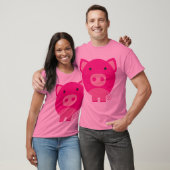 Cute Round Pig Cartoon T-shirt (Unisex)