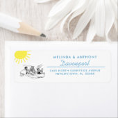 Cute Row Boat Sunshine Return Label (Insitu)