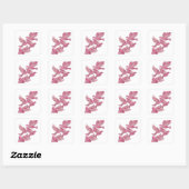 Cute Roze Abstracte Sticker Ontwerp (Vel)