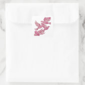 Cute Roze Abstracte Sticker Ontwerp (Tas)