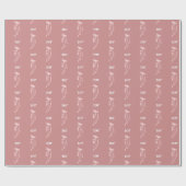 Cute Roze Afstudeeruilpatroon Cadeaupapier (Vlak)