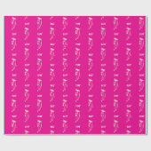 Cute Roze Afstudeeruilpatroon Cadeaupapier (Vlak)