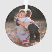 Cute roze Alpine ski lokt de winter rond met kerst Ornament (achterkant)