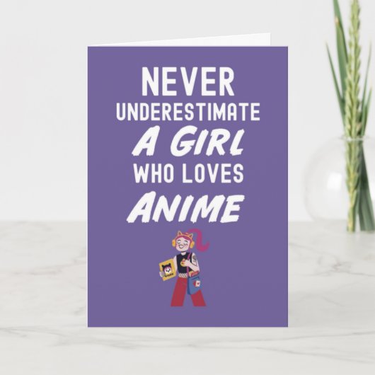 Cute Roze Anime Kaarten Voor Meisjes Kinderen Kaiw (Voorkant)