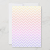 Cute roze auto, ballonnen Zigzag Baby shower Kaart (Achterkant)