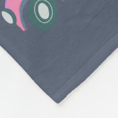 Cute roze auto met kerstboom in Waterverf Fleece Deken (Hoek)
