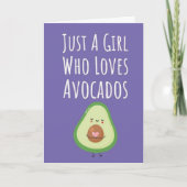 Cute Roze Avocado Kaarten Voor Baby Meisjes Kids H (Voorkant)