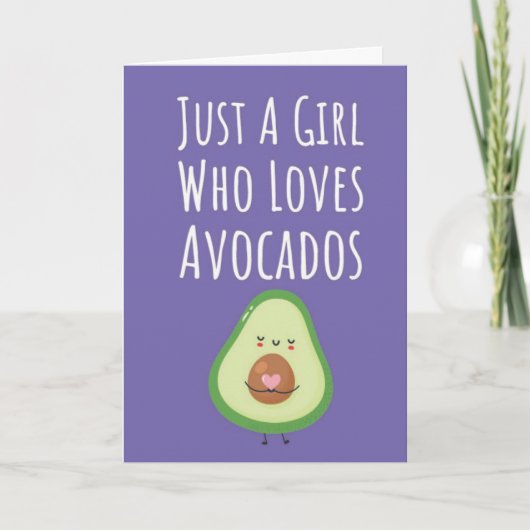 Cute Roze Avocado Kaarten Voor Baby Meisjes Kids H (Voorkant)