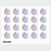 Cute roze Axolotl onder het Zee Ronde Sticker (Vel)